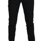 Elegant Striped Viscose Dress Pants for Men