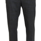 Elegant Checkered Wool Dress Pants for Men