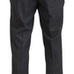 Elegant Checkered Wool Dress Pants for Men