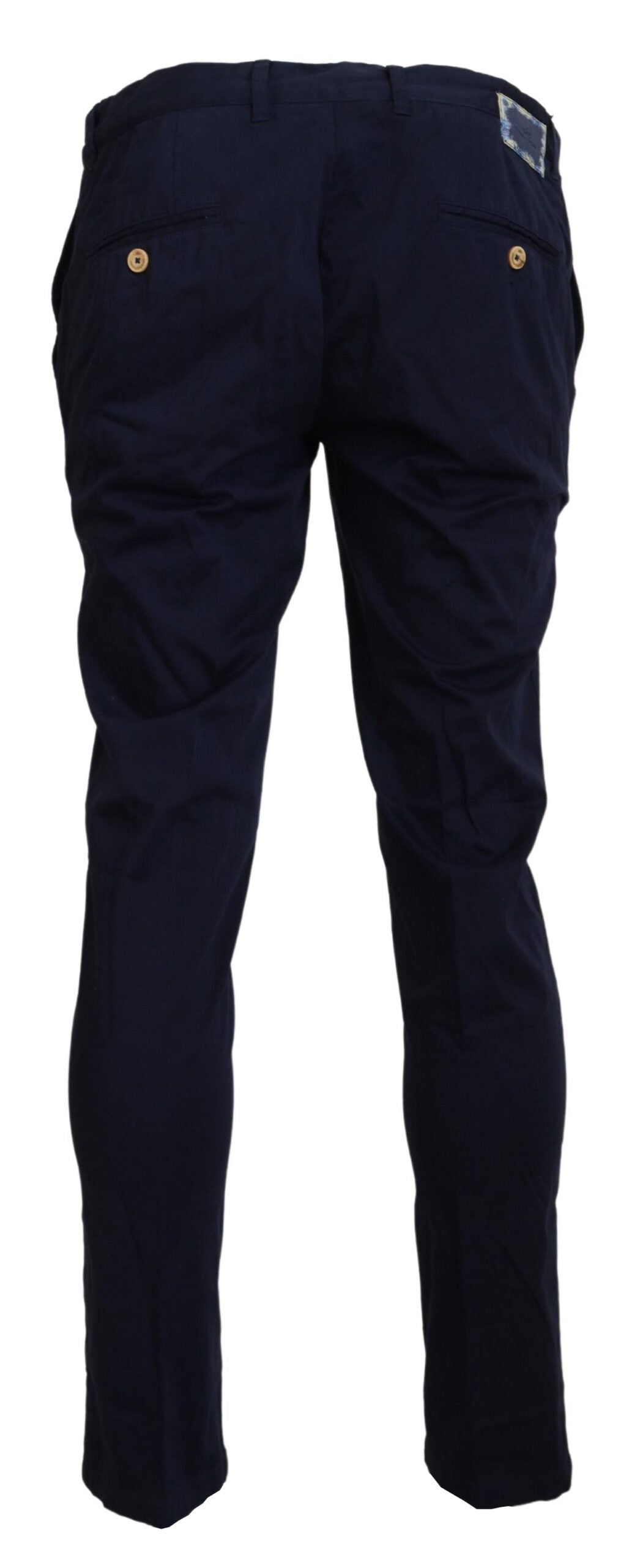 Elegante dunkelblaue Slim Chinohose