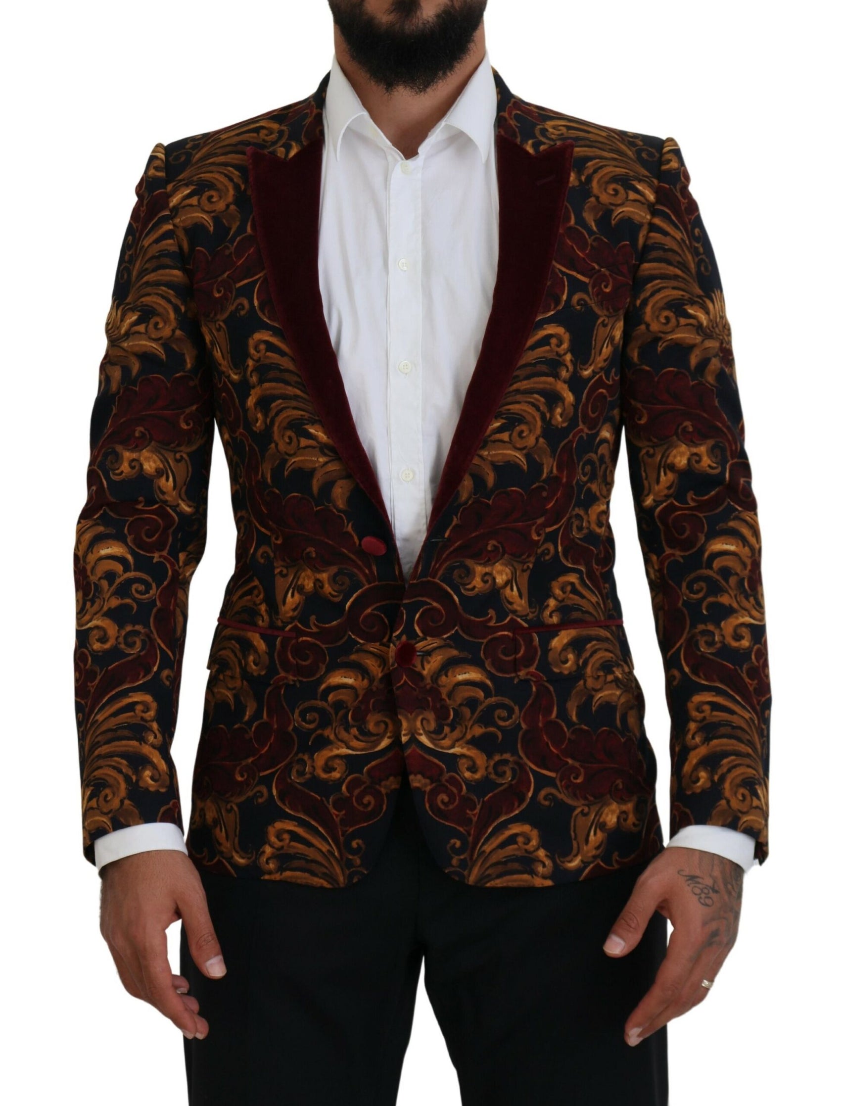 Elegante blazer in misto lana multicolore