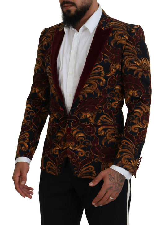 Elegante blazer in misto lana multicolore