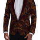 Elegant Multicolor Wool Blend Blazer