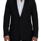 Elegant Martini Black Formal Blazer