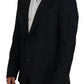 Elegant Dark Blue Single Breasted Blazer