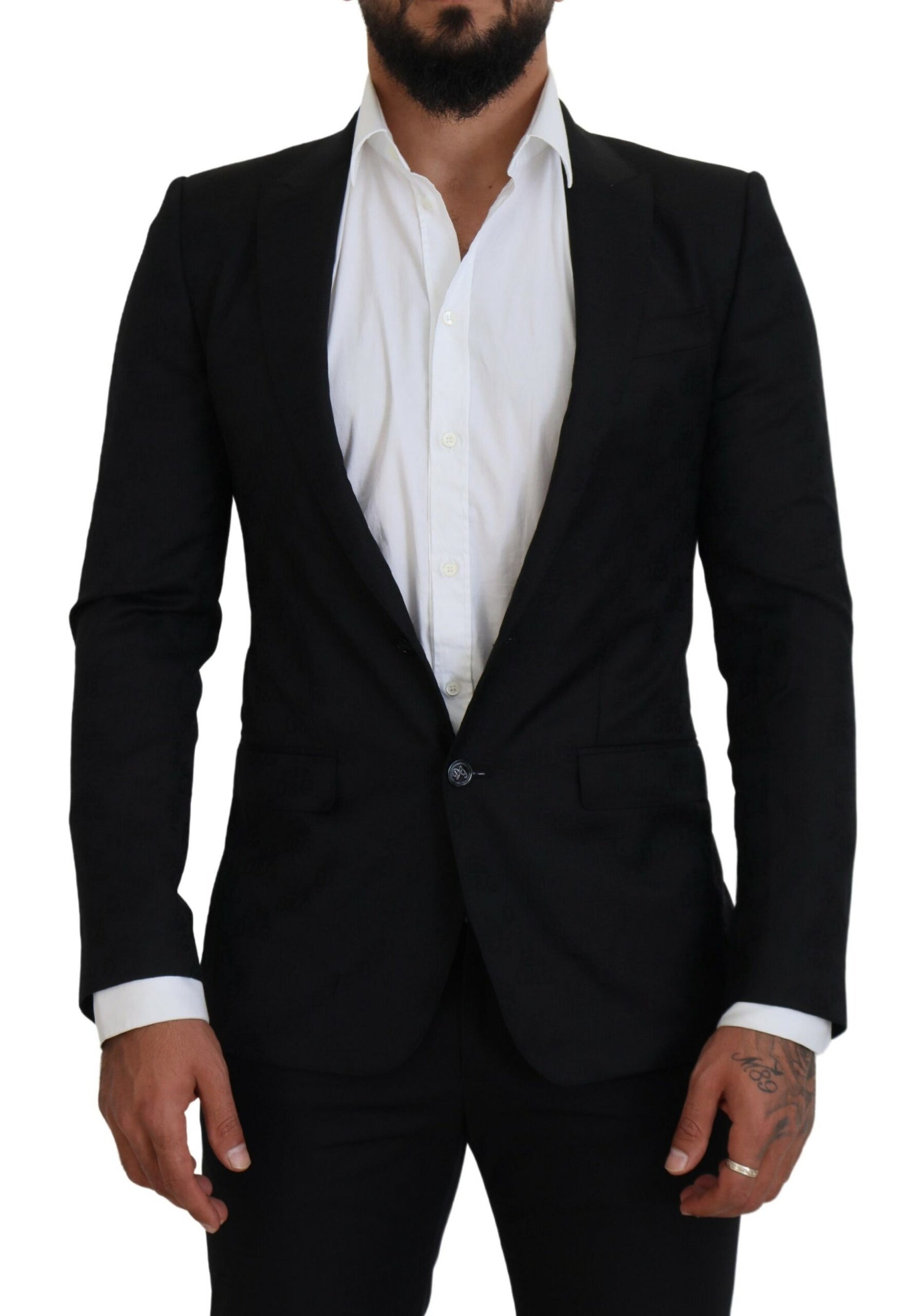 Elegante blazer formale nero in stile Martini