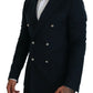 Eleganter blauer Blazer aus Kaschmir-Seidenmischung