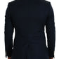 Eleganter blauer Blazer aus Kaschmir-Seidenmischung