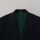 Eleganter blauer Blazer aus Kaschmir-Seidenmischung