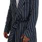 Elegant Striped Silk Blend Robe