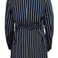 Elegant Striped Silk Blend Robe