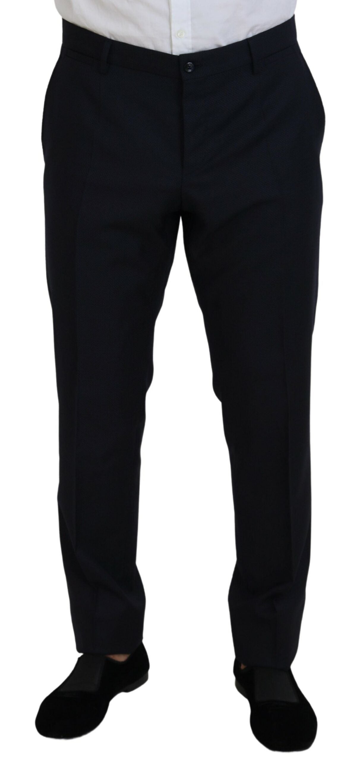 Eleganter blauer Martini-Anzug aus Woll-Seiden-Mischgewebe