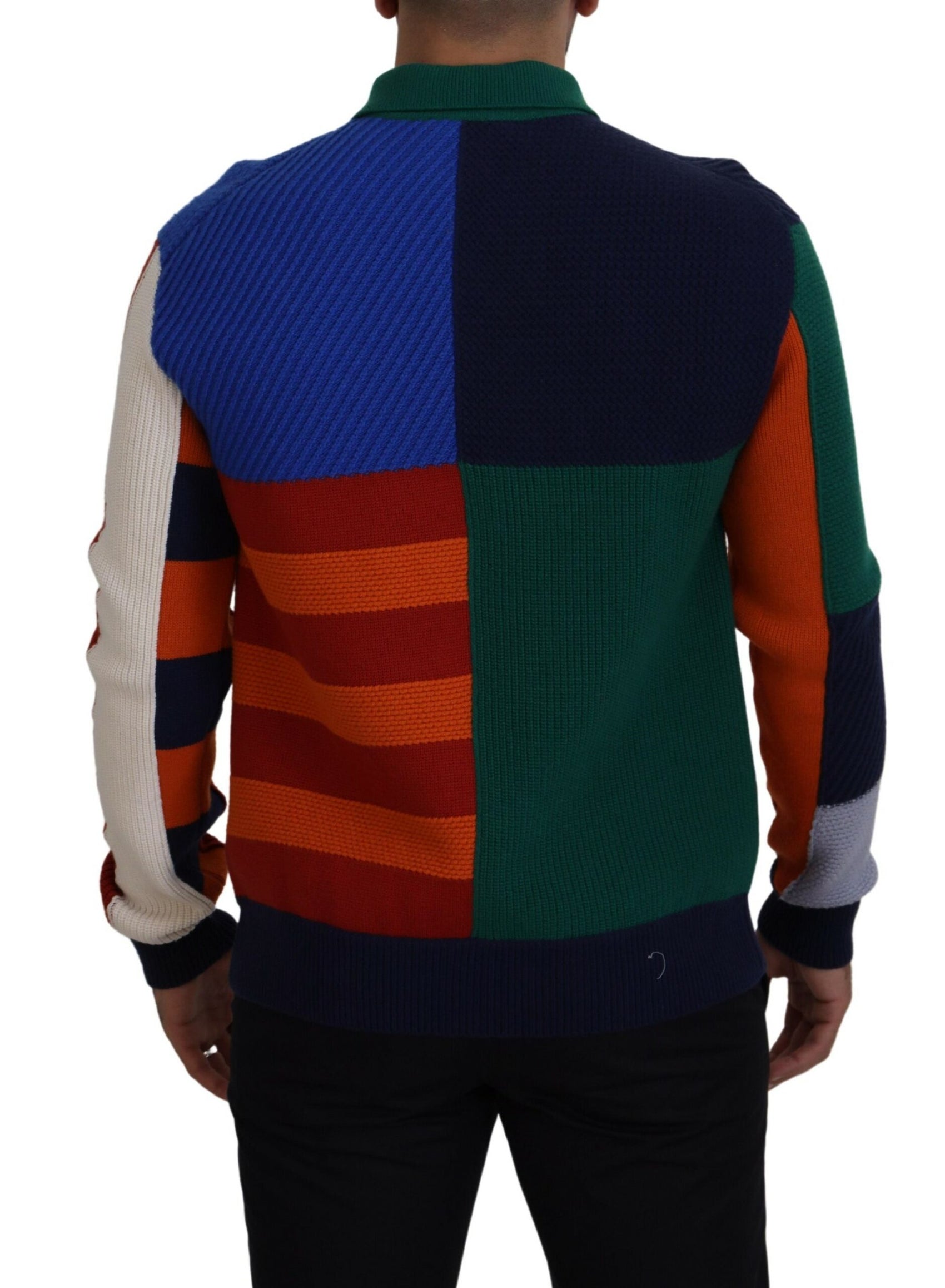 Maglione pullover a righe multicolori