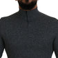 Elegante maglione pullover grigio scuro