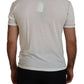 Elegantes weißes T-Shirt aus Baumwoll-Seiden-Mischgewebe