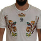 Elegantes weißes T-Shirt aus Baumwoll-Seiden-Mischgewebe