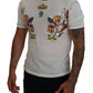 Elegantes weißes T-Shirt aus Baumwoll-Seiden-Mischgewebe
