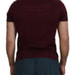 Elegantes kastanienbraunes Freizeit-T-Shirt mit Rundhalsausschnitt