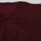 Elegantes kastanienbraunes Freizeit-T-Shirt mit Rundhalsausschnitt
