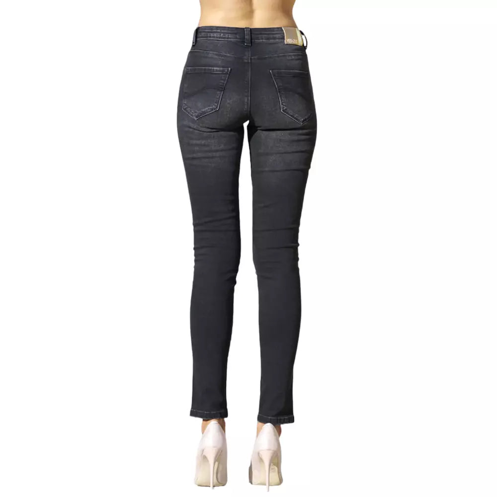 Schwarze Baumwolljeans für Damen