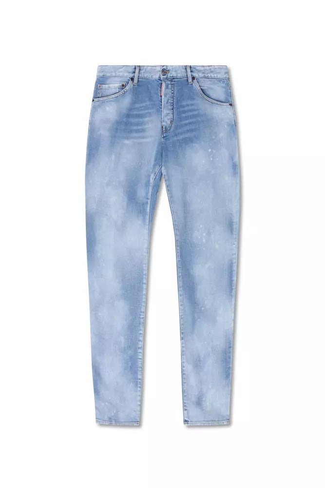 Light Blue Cotton Men Jeans