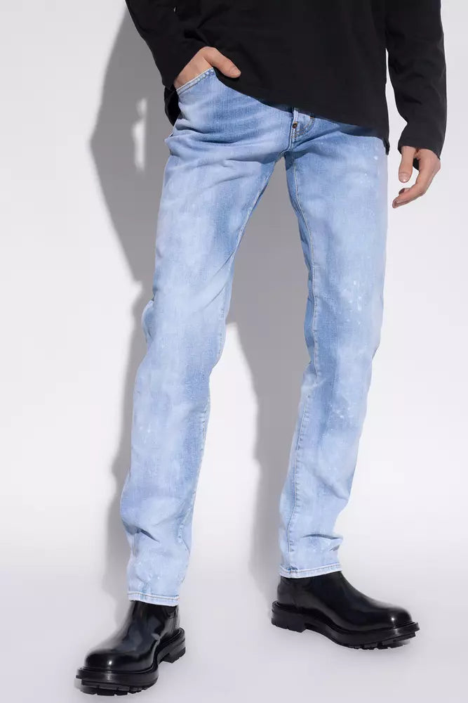 Light Blue Cotton Men Jeans