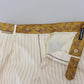 Dolce & Gabbana Off White Gold Striped Tuxedo Slim Fit Suit