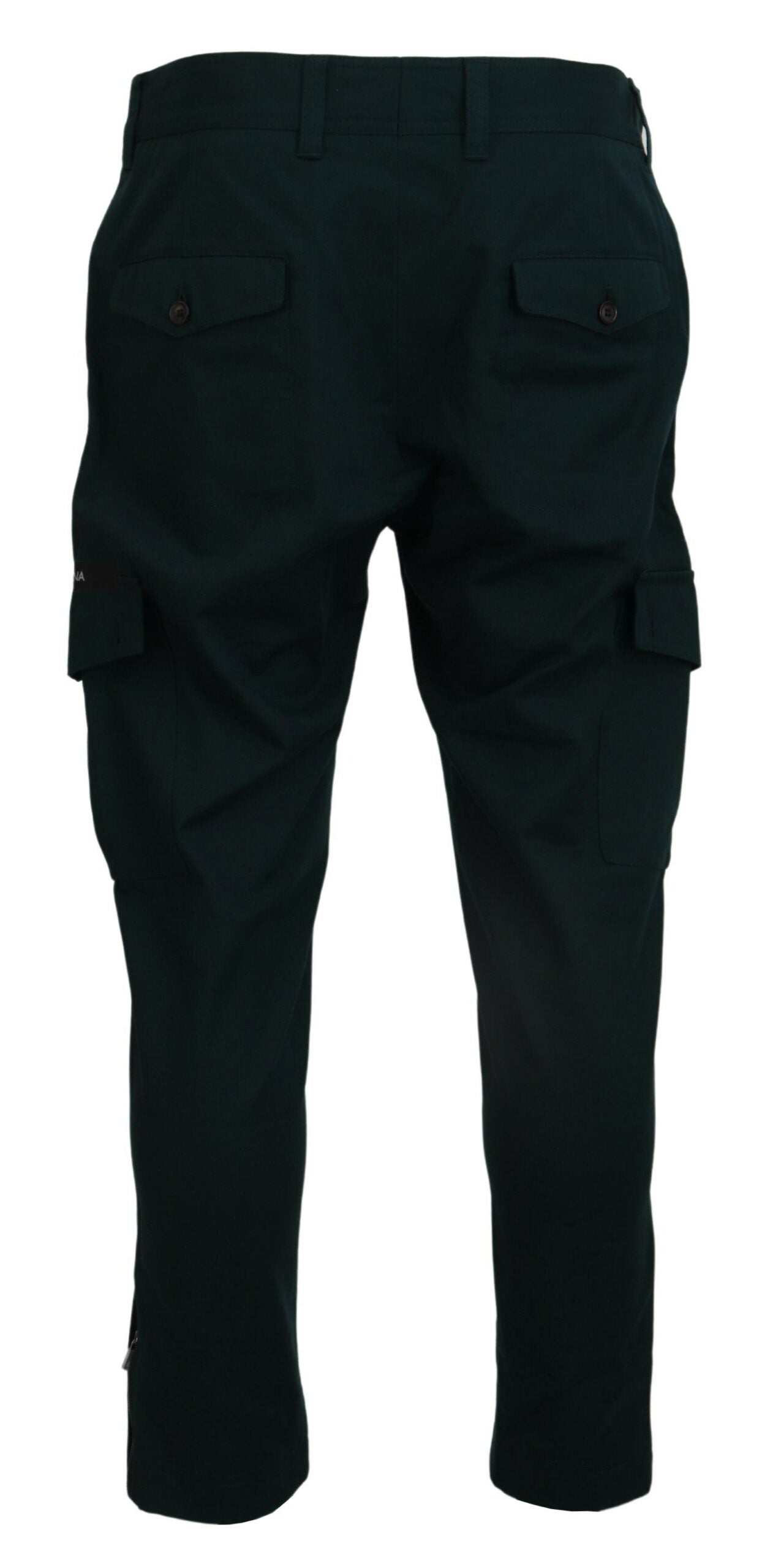 Elegante grüne Slim Fit Cargo Jeans