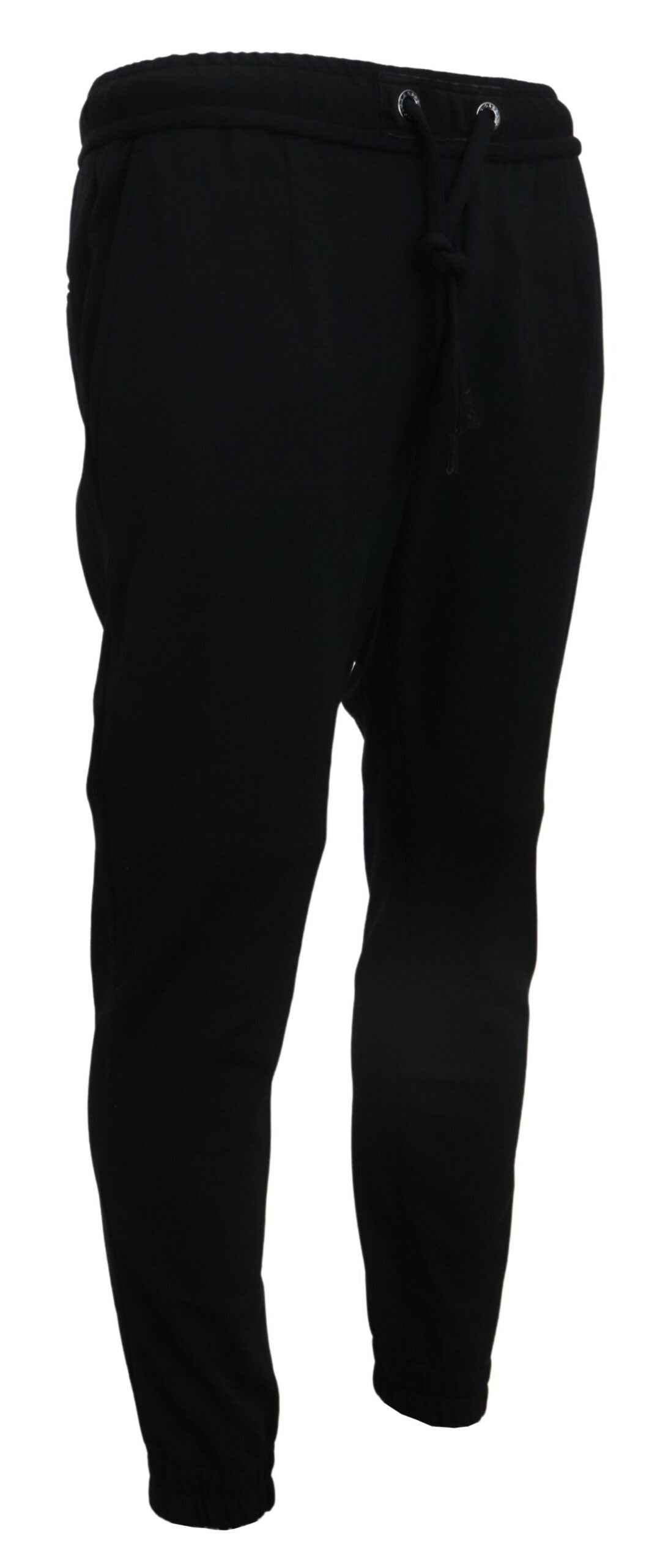 Elegante schwarze Jogginghose aus Wollmischung