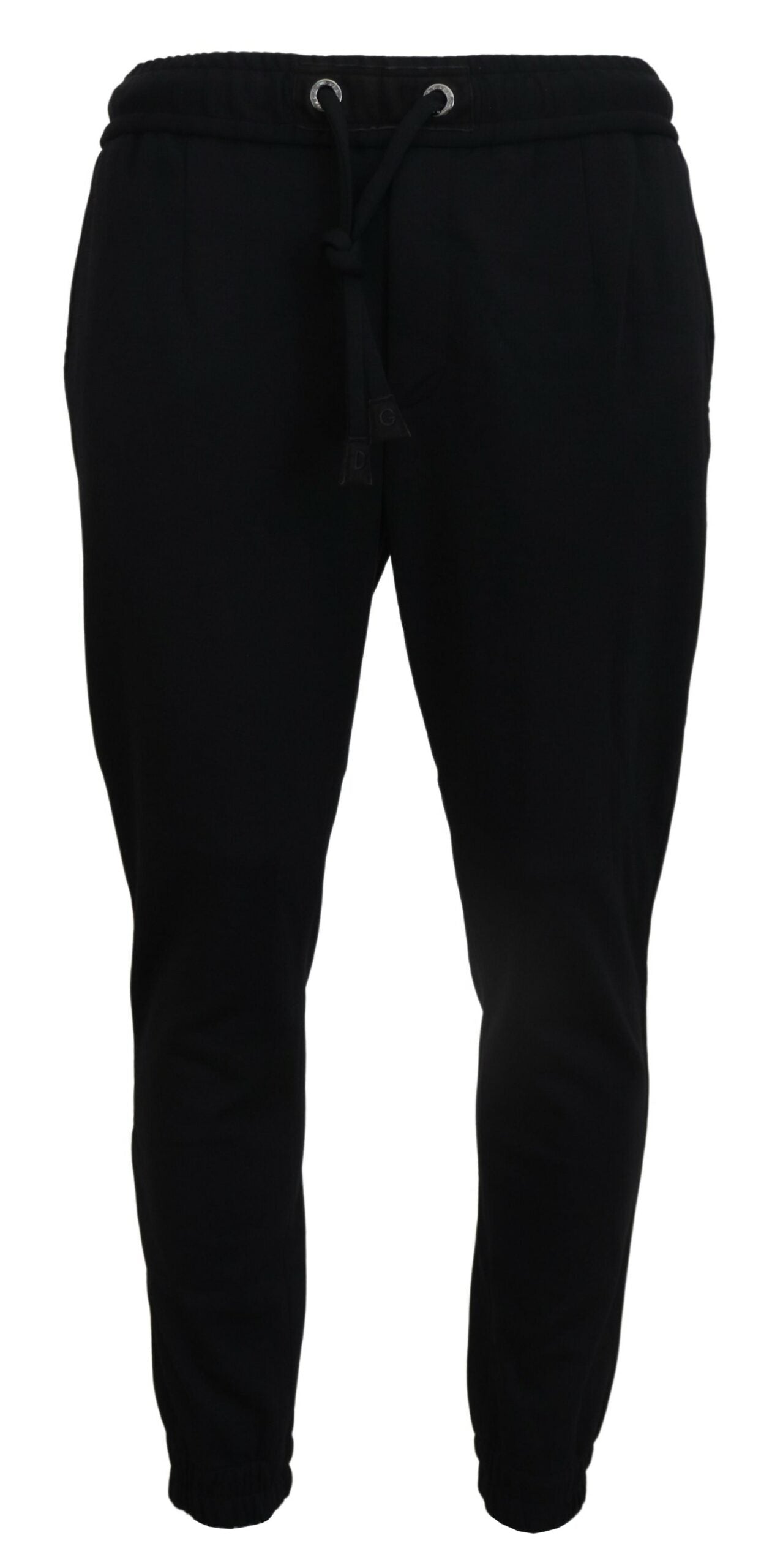 Elegante schwarze Jogginghose aus Wollmischung