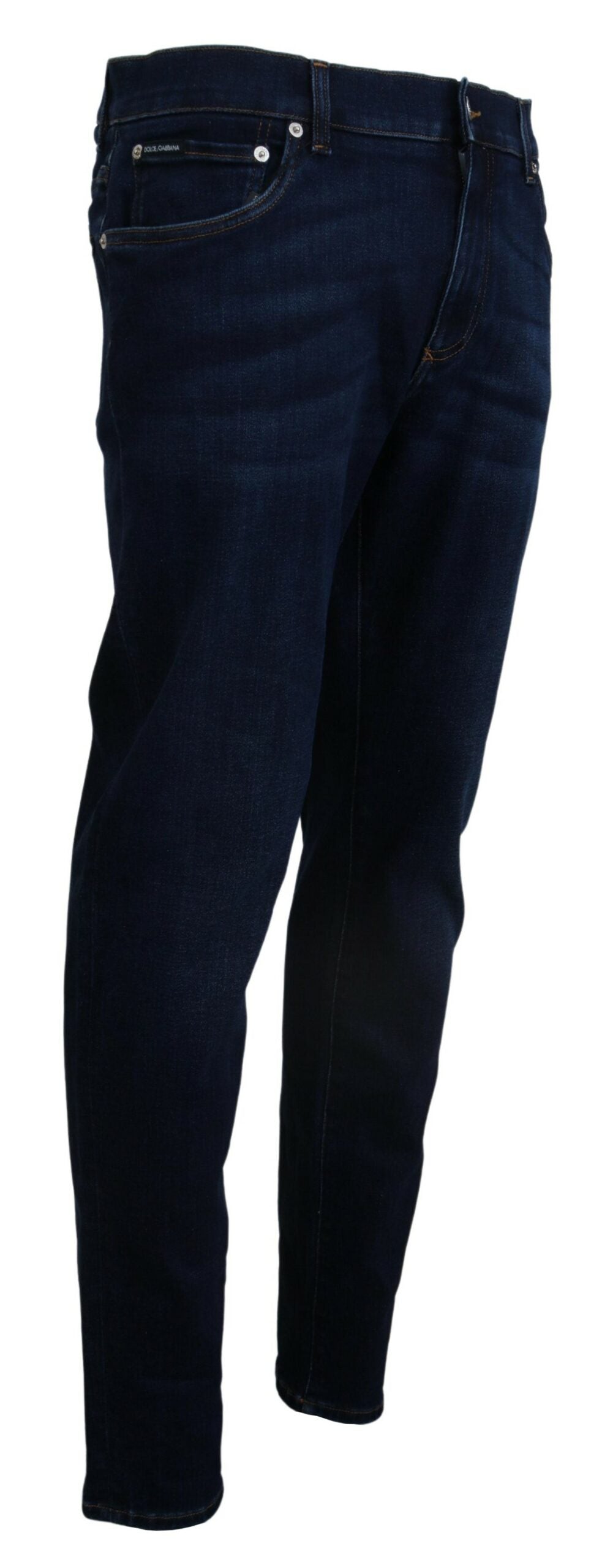 Elegante Slim Fit Dunkelblaue Denim-Jeans