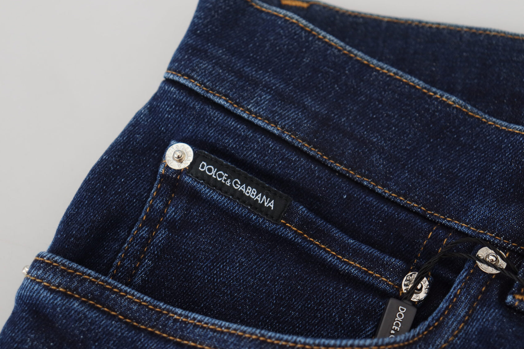 Elegante Slim Fit Dunkelblaue Denim-Jeans