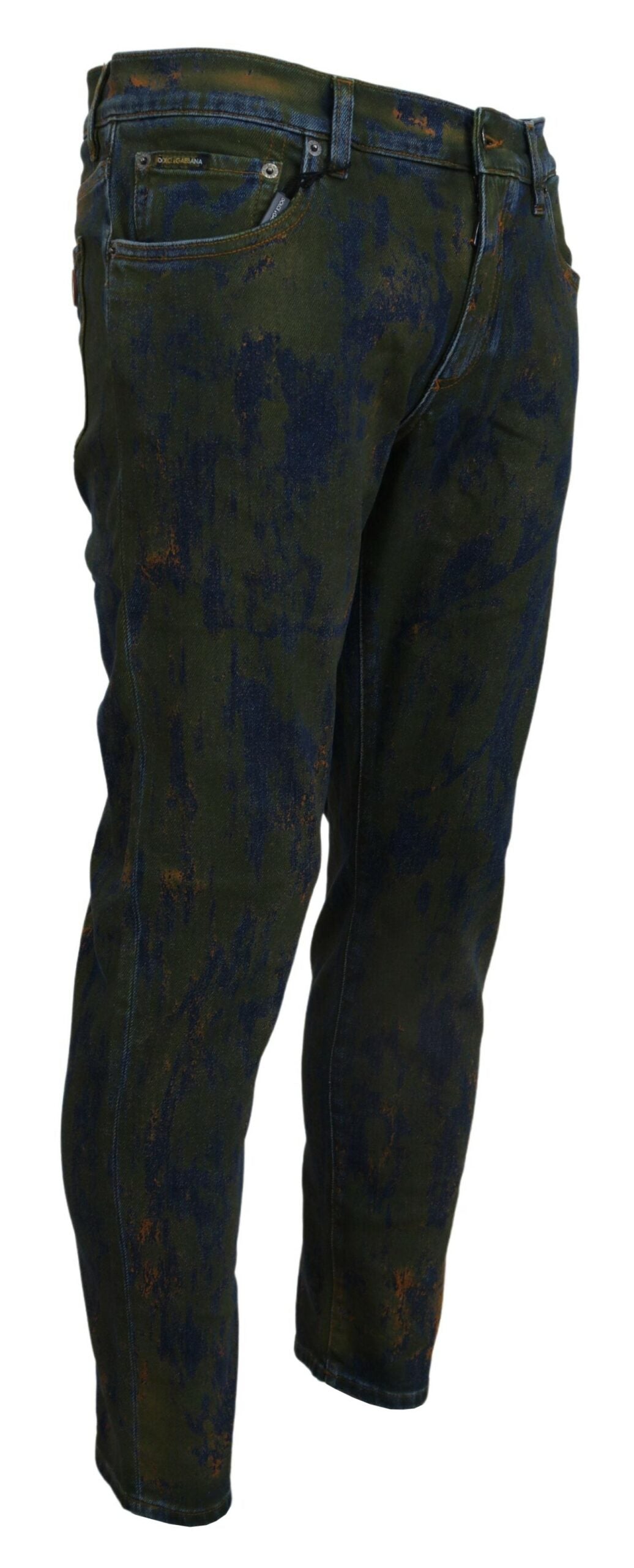 Schicke Slim-Fit Denim Jeans in Green Wash