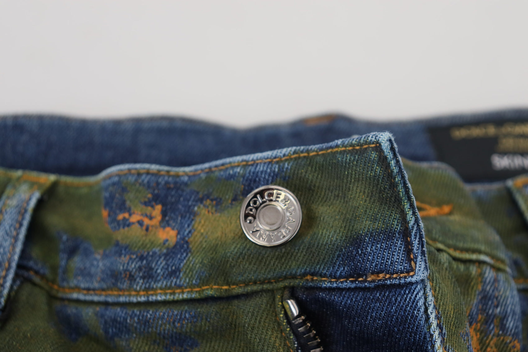 Schicke Slim-Fit Denim Jeans in Green Wash
