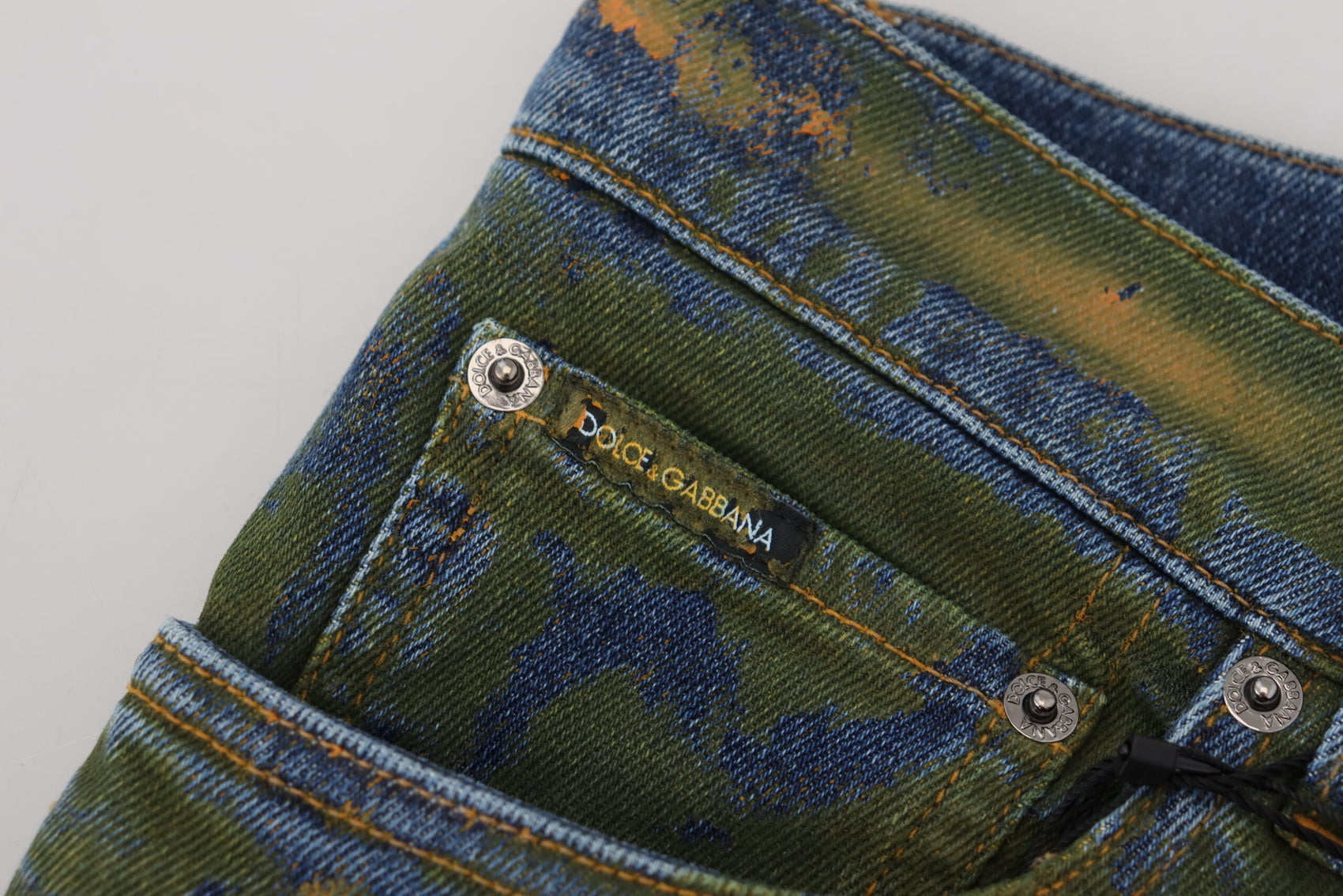 Schicke Slim-Fit Denim Jeans in Green Wash
