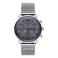 Sophisticated Silver Steel Chronograph Watch