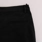 Pantaloni elasticizzati in cotone slim fit neri chic