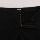 Pantaloni eleganti slim fit in cotone nero