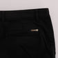 Pantaloni eleganti slim fit in cotone nero