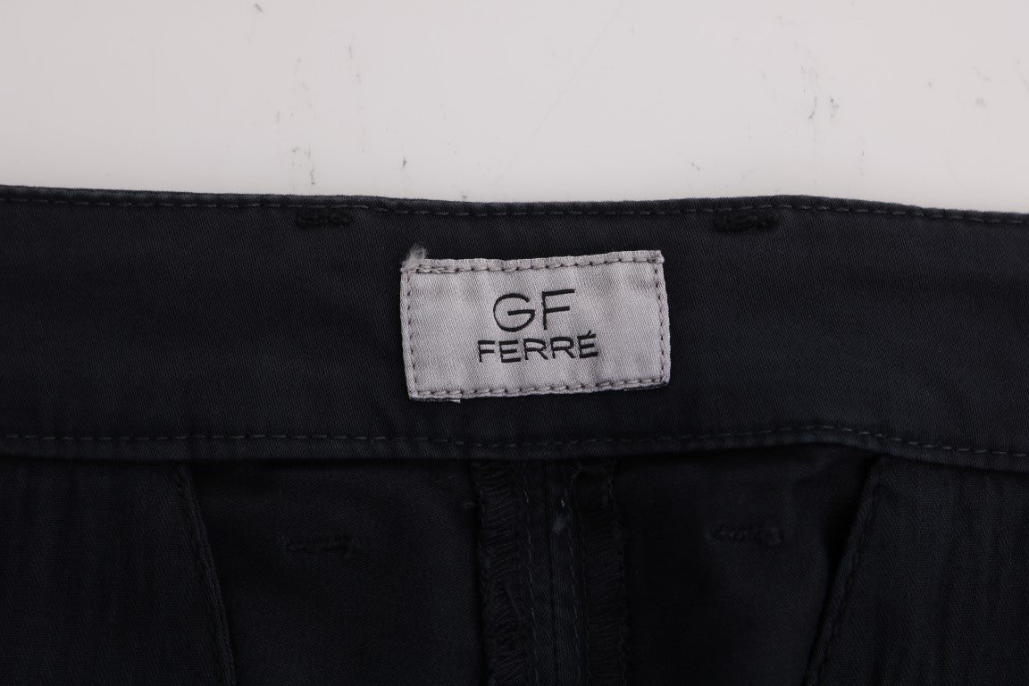 Schicke Slim-Fit-Hose aus blauem Baumwollstretch