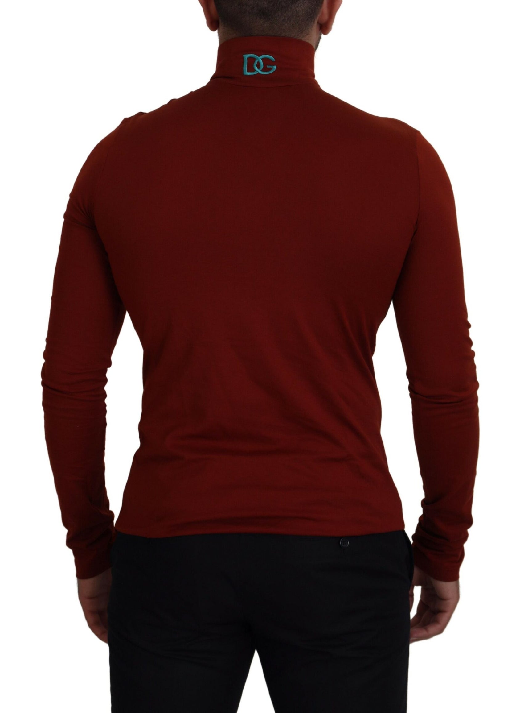 Elegante maglione con cerniera e colletto color marrone
