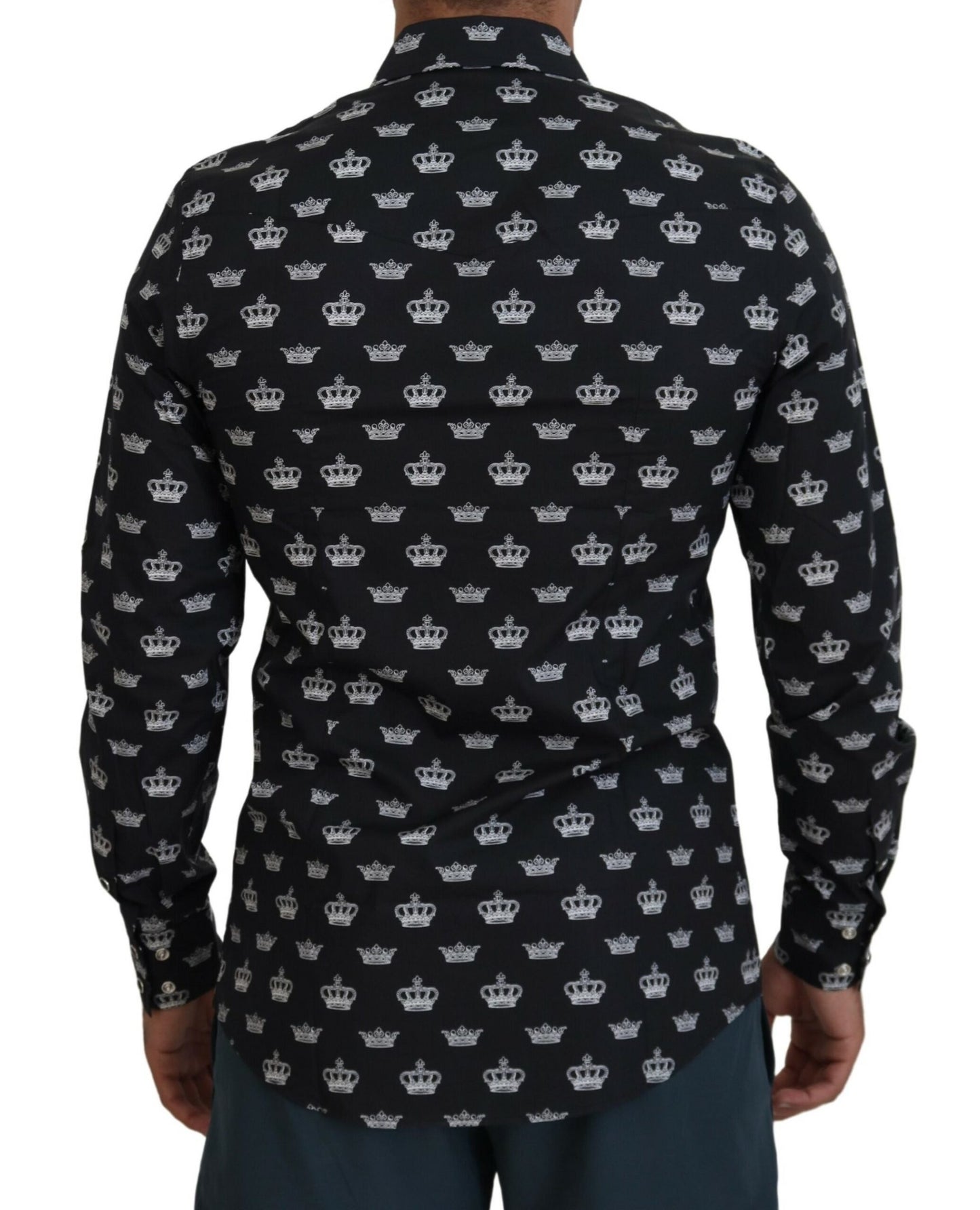 Elegantes Slim Fit-Hemd mit Kronen-Print
