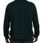 Elegante maglione in cashmere con scollo a V verde