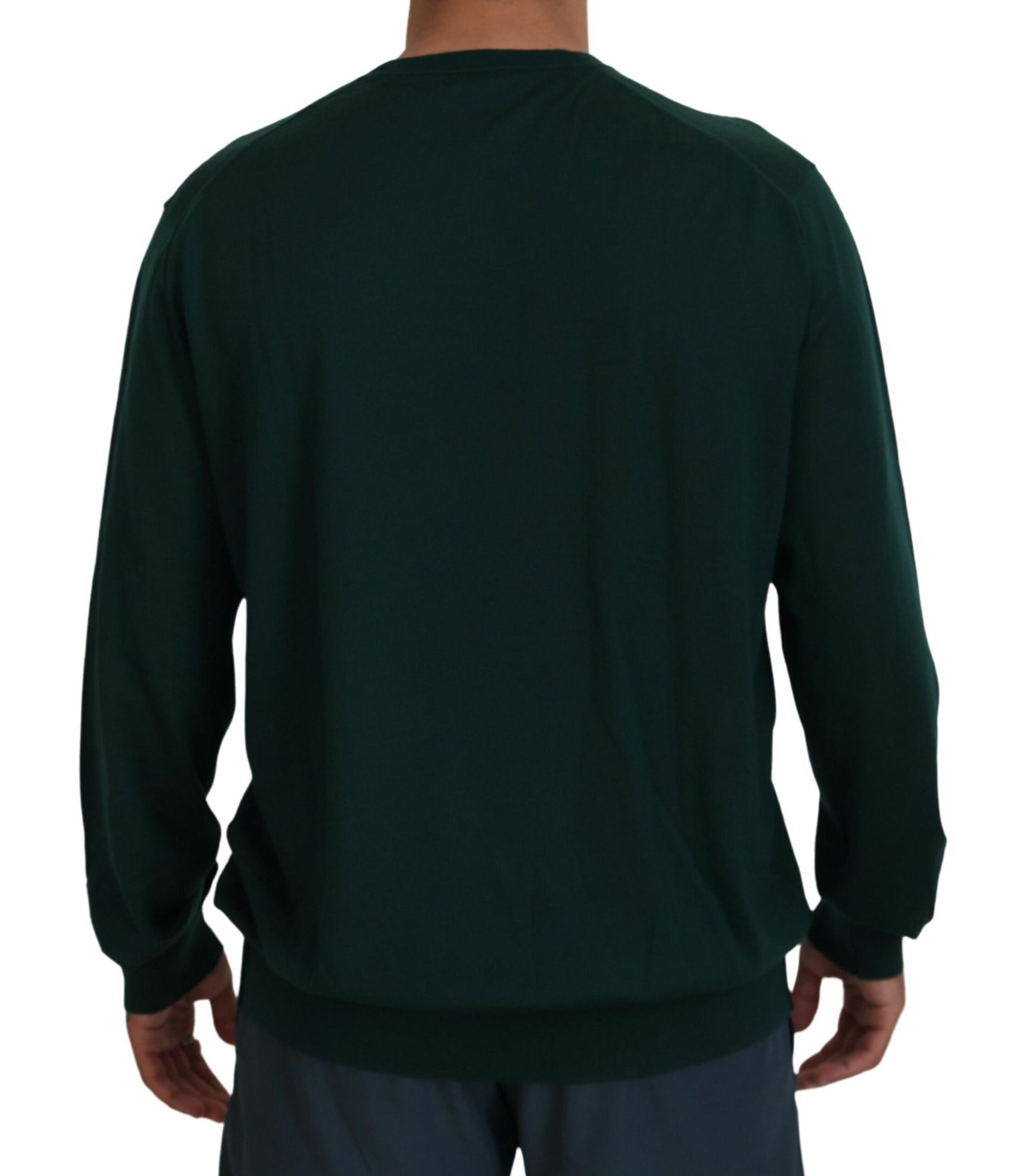 Elegante maglione in cashmere con scollo a V verde