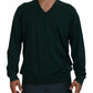 Elegante maglione in cashmere con scollo a V verde