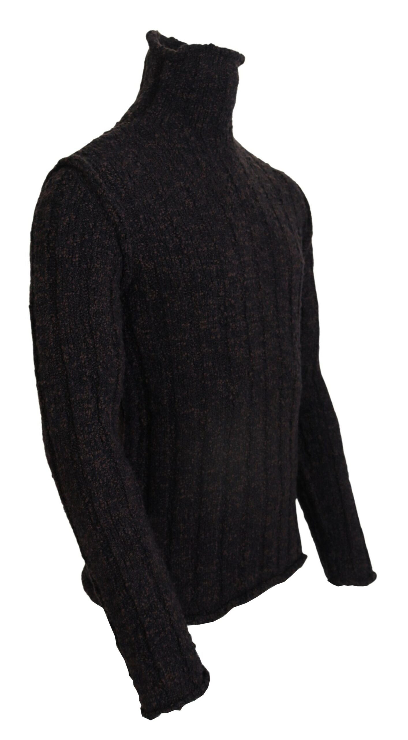 Elegante maglione a collo alto in misto lana
