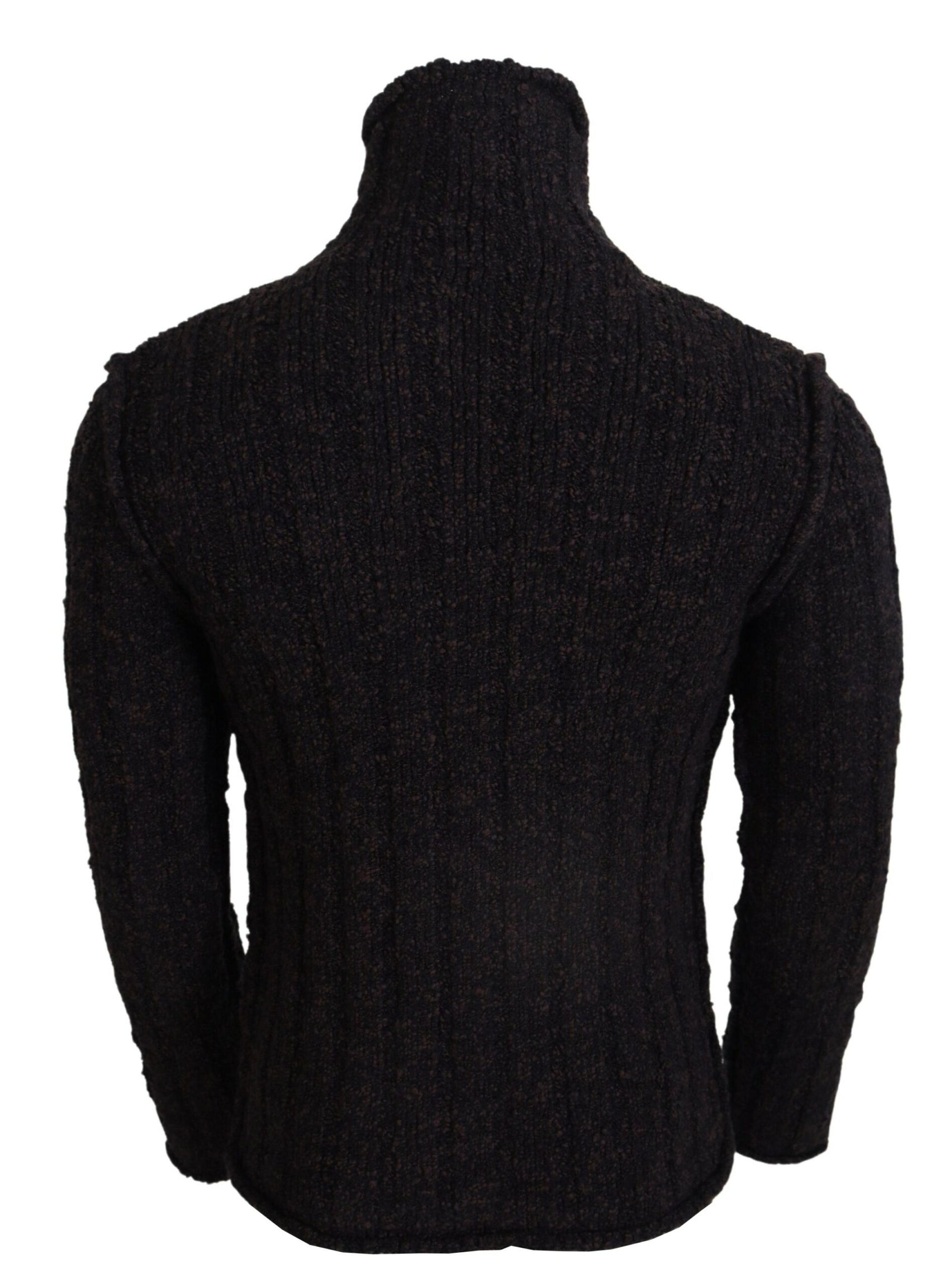 Elegante maglione a collo alto in misto lana