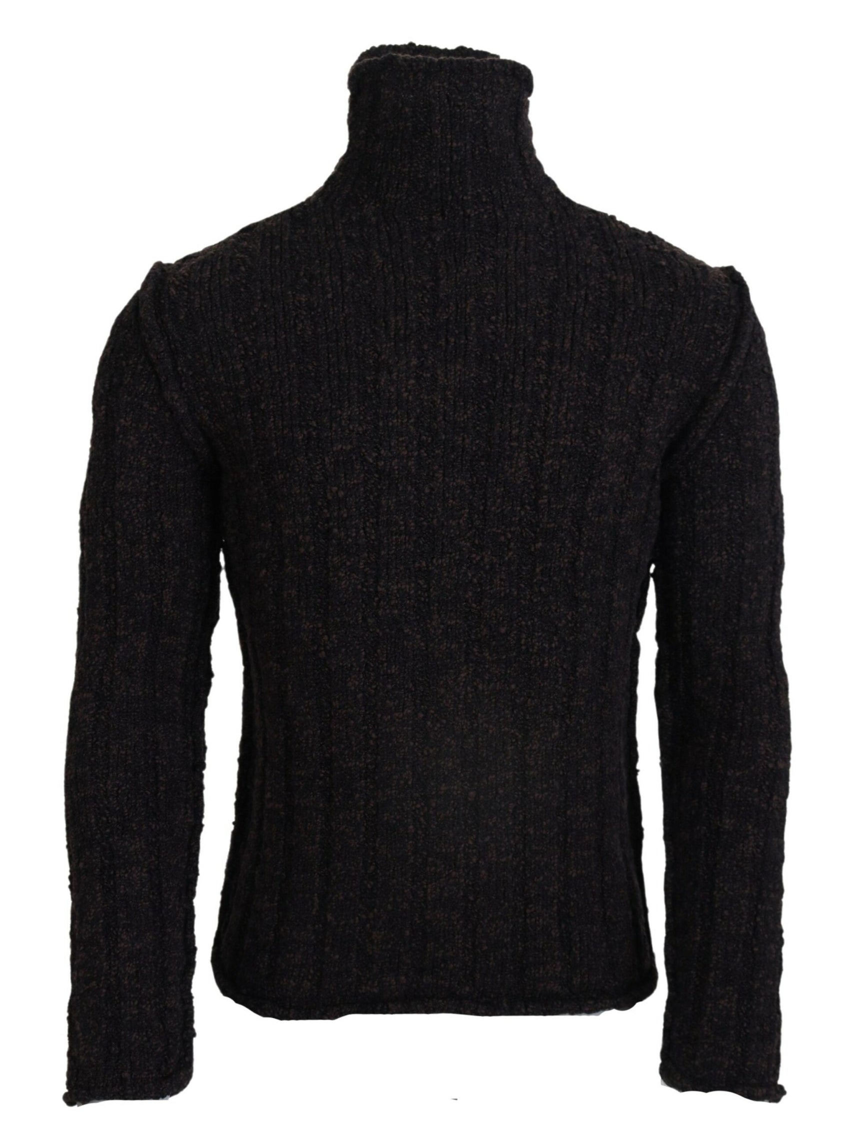 Elegante maglione a collo alto in misto lana