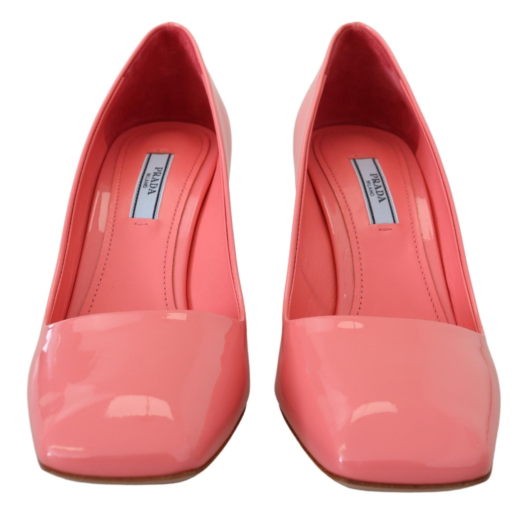 Eleganti tacchi rosa con punta quadrata