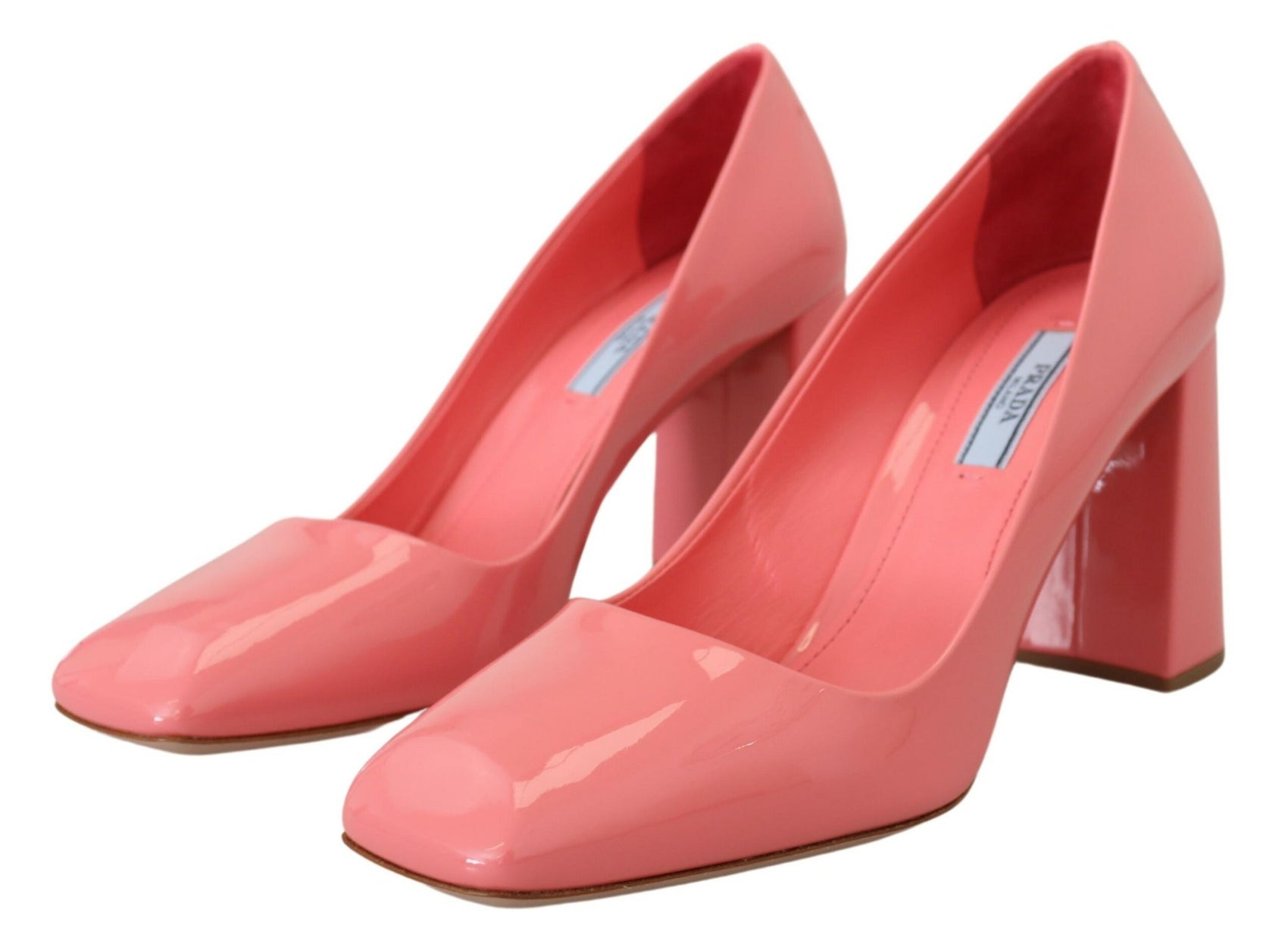 Eleganti tacchi rosa con punta quadrata